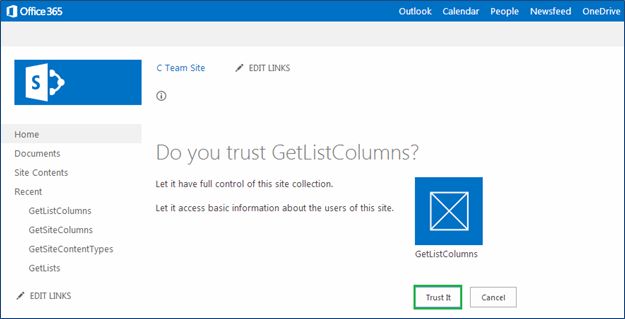 Getting ListColumns in SharePoint
